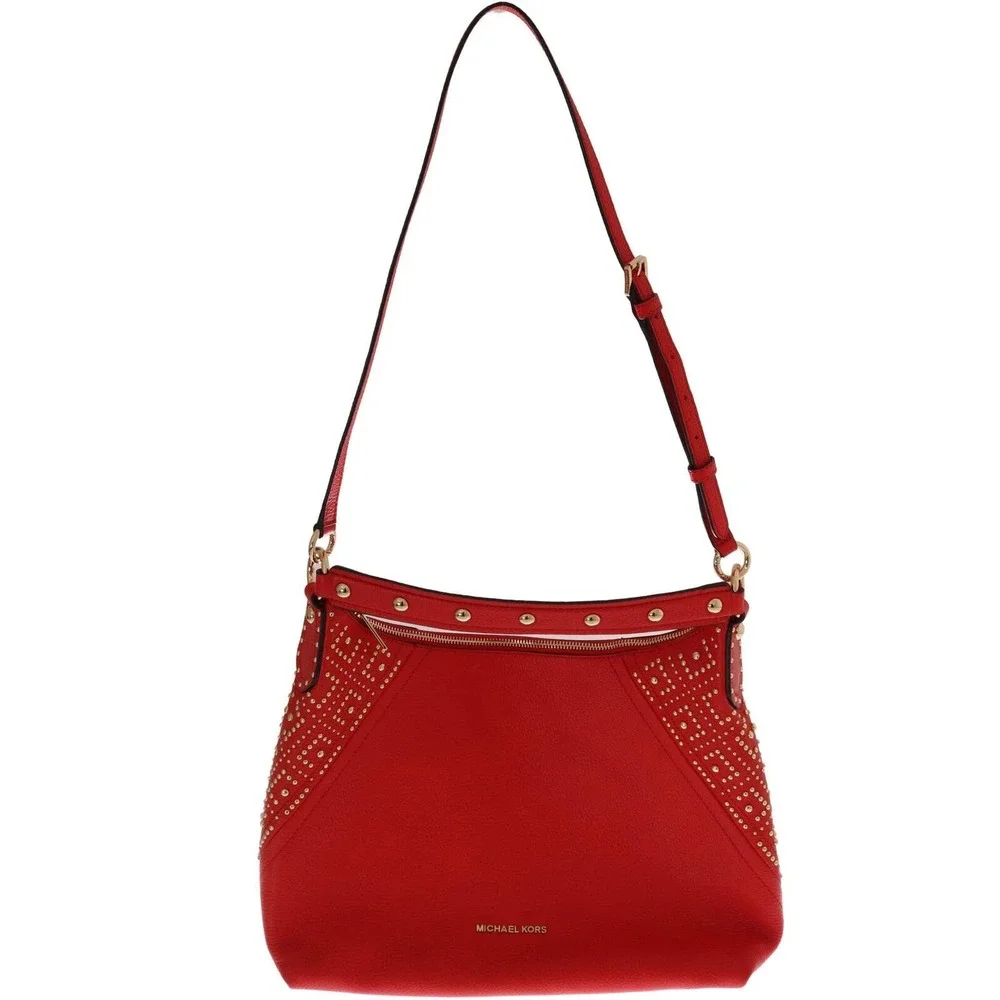 NWT Michael Kors Aria Leather Shoulder Bag - Picture 1 of 5